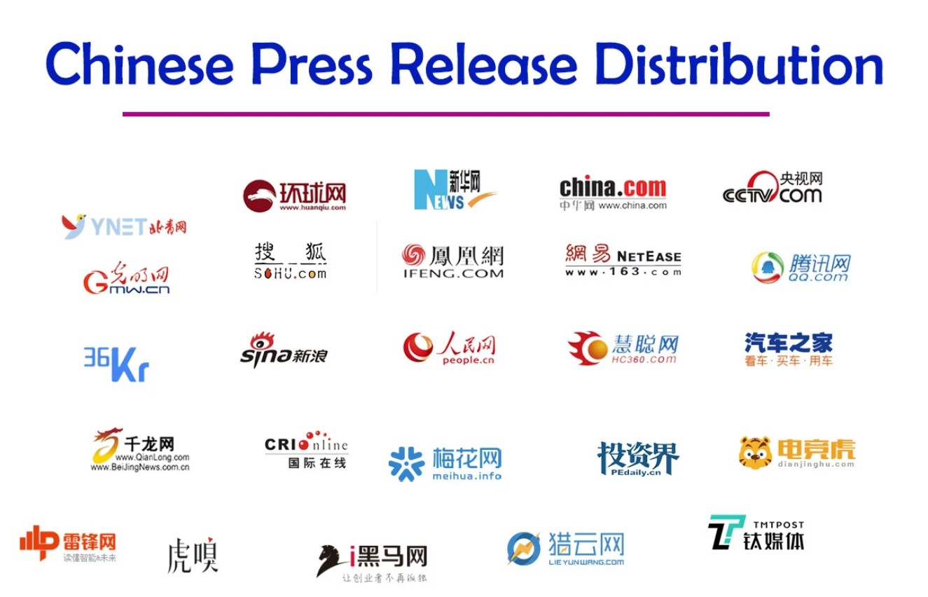 China Press PR service on Chinese media